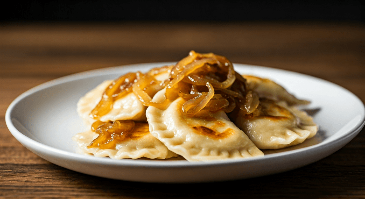 Classic Potato & Cheese Pierogi with Caramelized Onions
