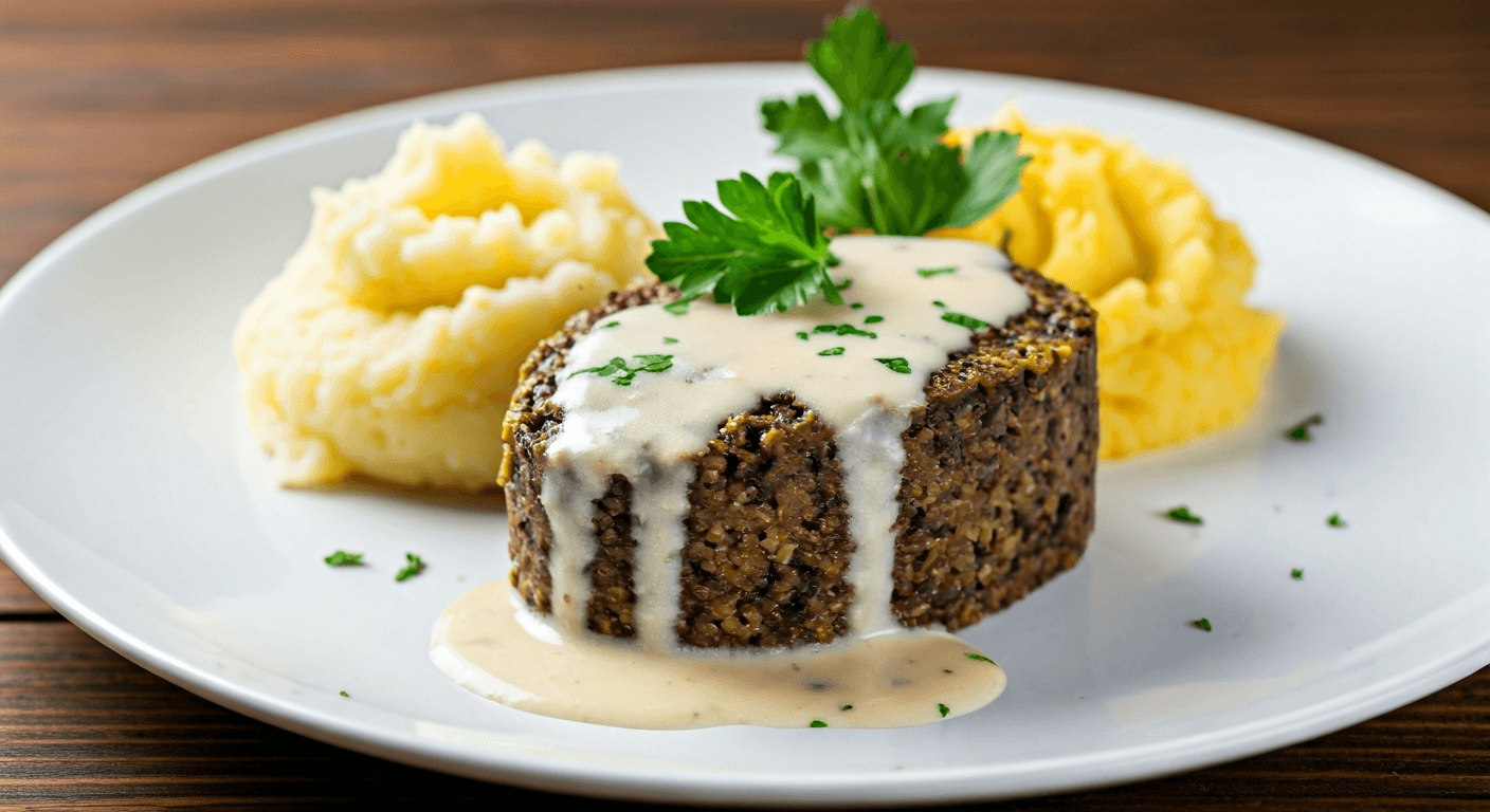 Haggis in a Cream Brandy & Whisky Sauce